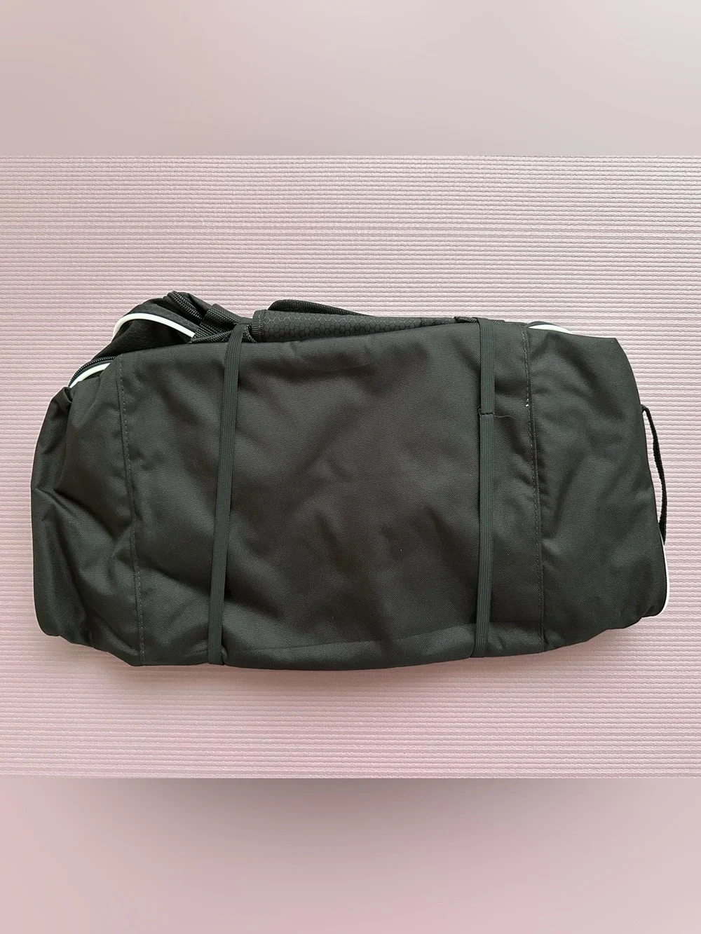 adidas Black Duffel with White Logo